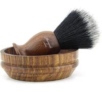 Kalanka-Shaving Brush - Synthetic Shaving Brush - Wooden Shaving Brush For Men - Silvertip Bristles - Wooden Shaving Bowl Classic Gift For Men