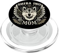 Kalanka-Shiba Inu Mom Biker Wings Moto Lovers Cool Dog Retro Popsockets Popgrip Pour Magsafe