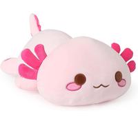 KALANKA-Shownicer Axolotl Peluche Géante Kawaii - Oreiller, Jouet Animal, Poupée Coussin - Cadeau pour Enfants Filles 3+ Ans (Rose, 33cm)