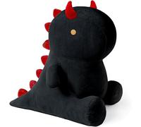 KALANKA-Shownicer Dinosaure Peluche Oreiller Kawaii - Jouet Animal Poupée Coussin Cadeau pour Enfants Filles 3+ Ans (Noir, 25cm)