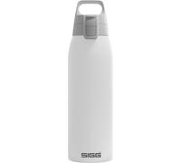 Kalanka-Sigg - Gourde Isotherme 1l - Shield Therm One White - Rando, Fitness, Yoga - Convient Aux Boissons Gazeuses - Étanche - Passe Au Lave Vaisselle - Sans Bpa - Acier Inoxydable 90% Recyclé - Bla