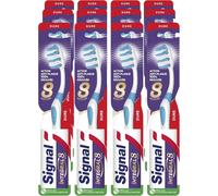Kalanka-Signal - Brosse À Dents Integral 8 Soin Complet - Action Anti-Plaque 100% Prouvée - Emballage Avec 75% De Matériaux Recyclés - Dure (Lot De 12 Brosses À Dents), Couleur Aléatoire