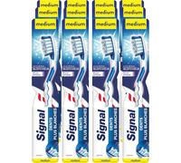 Kalanka-Signal - Brosse À Dents Système Blancheur - Eclat Intense - Dents Plus Blanches - Emballage Avec 87% De Plastique Recyclé - Medium (Lot De 12 Brosses À Dents)