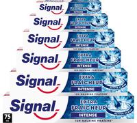 Kalanka-Signal - Dentifrice Extra Fraicheur Intense - 12h D'haleine Fraiche - Extra Longue Durée - 96% D'ingrédients D'origine Naturelle (Lot De 6x75ml)