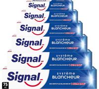 Kalanka-Signal - Dentifrice Système Blancheur - Des Dents Plus Blanches En 1 Semaine - Blancheur Naturelle - 95% D'ingrédients D'origine Naturelle (Lot De 6x75ml)