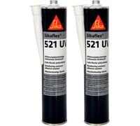 KALANKA-Sikaflex 521 UV, Colle-mastic pour joints d'étanchéité multi-supports, 300ml, Blanc (Lot de 2)