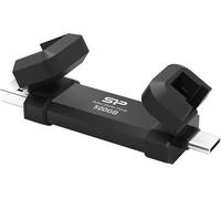 KALANKA-Silicon Power DS72 Disque dur SSD portable USB 3.2 Gen 2 Type-C/Type-A Noir 500 Go