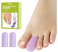 Kalanka-Silicone Toe Protectors - 12 Pack Gel Toe Sleeves Toe Protectors - Toe Caps Toe Cushions For Pain Relief, Toe Protection For Corns, Calluses (Lavender, Small)