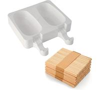 Kalanka-Silikomart 25.321.87.0065 Set Gel01 Kit De 2 Moules Forme Classique Silicone Blanc-Kalanka