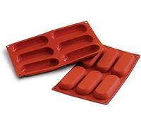 Kalanka-Silikomart 26.103.00.0060 Sf103 Moule Forme Boudoir 6 Cavités Silicone Terre Cuite, Marron-Kalanka