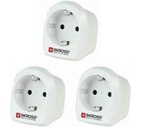 KALANKA-Skross Skross 1.500230-E Adaptateur Europe vers UK - Blanc, Paquet de 3