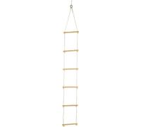 KALANKA-small foot Échelle avec 6 barreaux en bois, 2 m, jouet d'escalade pour l'intérieur et l'extérieur, max. 75 kg, 1048, Marron
