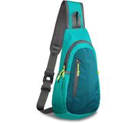 Kalanka-Small Sling Bag Lightweight Crossbody Bag For Women Rucksack For Men Running Backpack Travel Chest Pack Shoulder Daypack For Gym Work Sports Hiking Outdoor Green/Dark Green