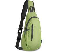 Kalanka-Small Sling Bag Lightweight Crossbody Canvas Bag For Women Rucksack For Men Running Backpack Travel Chest Pack Shoulder Daypack For Gym Work Sports Hiking Outdoor Green