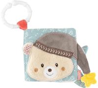 KALANKA-Soft Livre Imagier Doux Bruno - tactile pour bébé en tissu avec des motifs d'animaux - en tissu jouet à suspendre pour poussette et siège bébé - pour bébés et enfants à partir de 0+ mois