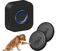 Kalanka-Sonnette Pour Chien, Sonnette Pour Chien Porte Sans Fil Fonctionne À 1000pieds Pour L'apprentissage De La Propreté, Sonnette Chien Tactiles Étanche (1 Récepteur Dc+ 2 Émetteurs)