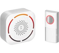 Kalanka-Sonnette Sans Fil Exterieur Etanche Avec 36 Sons Portée Max 150 M Volume Réglable Sur 5 Niveaux 0-86 Db Signalisation Optique Et Sonore Blanc (Secteur)