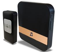 Kalanka-Sonnette Sans Fil Exterieur Etanche, Wireless À Brancher Pour La Maison, Sonnette Radio Sans Pile, Kit De Carillon Avec 52 Mélodies, 4 Niveaux Volume, Noir