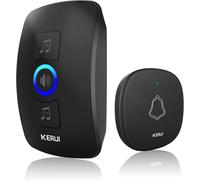 Kalanka-Sonnette Sans Fil Kerui Étanche Sonnette De Porte 300m Extérieur Ip66 Carillon Avec 36 Mélodies Au 4 Niveaux Volumes,Kit De Carillon Et Récepteur Enfichables Pour Maison,Villa,Classe,Hôpi