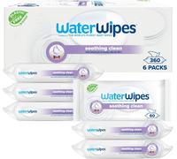 Kalanka-Soothing Clean Baby Wipes, 360 Unités (6 Paquets), 99% D'eau Avec Extraits Botaniques, 3-En-1 Nettoie, Soigne, Apaise, Non Parfumées, Emballage Pouvant Varier