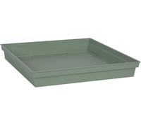 KALANKA-- Soucoupe Carrée Toscane 32,6 cm - pour Pots de Fleur Carrés Toscane réf 13627-13628 - 13635 et 13639-32,6 x 32,6 x H.4,9 cm - Vert Laurier