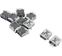KALANKA-sourcing map 10 Pcs PC Ordinateur Mini USB 5P B Type Femelle fiche Jack Prise