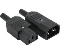 KALANKA-Sourcingmap 1Paire AC250V 10A 3P, Montage Panneau, IEC320 C14 Prise C13 Femelle connecteur Adaptateur