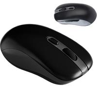 KALANKA-Souris Sans Fil, Dual Mode Souris Ergonomique Sans Fil, Type-C Rechargeable Bluetooth Souris, Souris d'ordinateur Sans Fil 2,4 G avec Récepteur USB, DPI 800-1200-1600,3 Connexions D'appareils