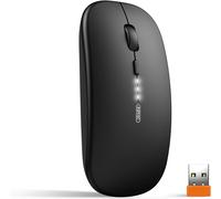 KALANKA-Souris sans Fil Rechargeable, Energie de la Batterie Visible, Ultra Mince 2.4G Silence Optique 1600 DPI, pour Ordinateur