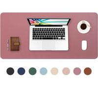 KALANKA-Sous-Main Bureau, Tapis de Bureau, Tapis de Clavier et Souris, Tapis de Portable, Pad Écriture, Mouse Pad, pour Bureau/Maison/Gaming, PU Étanche + Suède Antidérapant 70 x 35cm (Rose Foncé)