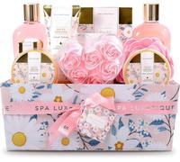 Kalanka-Spa Luxetique Coffret Cadeau Femme - 12pcs Coffrets De Bain Et De Soins, Coffret Cadeauau Parfum De Marguerite, Boîteen Tissu, Sels De Bain,Cadeau Pour Femme, Cadeau Fête Des Mères