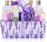 Kalanka-Spa Luxetique Coffret De Bain Et De Soins, 12 Pièces, Parfum De Lavande, Lotion Pour Le Corps, Boules De Bain, Idée Cadeau De Saint Valentin Parfait Pour Femme, Cadeau Noël, Cadeau Fête Des M