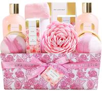 Kalanka-Spa Luxetique Coffret De Bain Et De Soins, 12 Pièces, Parfum De Rose, Lotion Pour Le Corps, Boules De Bain, Idée Cadeau De Saint Valentin Parfait Pour Femme, Cadeau Noël