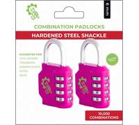 Kalanka-Spanner In The Works® Cadenas Avec Code Cadenas À Combinaison À 4 Chiffres Résistant Aux Intempéries Pour Extérieur Cadenas Pour Casier De Gym (Lot De 2, Cadenas À Code Rose)