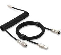 KALANKA-Spiral USB C Mechanical Keyboard, Braided Aviator Connector Detachable for Keyboard Cable