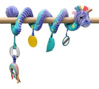 KALANKA-- Spirale d`activités Kiprokos Le zèbre- Jouet d`éveil pour bébé avec activités sonores et tactiles - 1 pièce - Violet - 40cm déployé