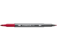 Kalanka-Staedtler 3001 - Feutre De Coloriage Aquarellable Double Pointe Pinceau 1-6 Mm Et Fine 0,5-0,8 Mm Rouge Anglais - 3001-241