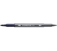 Kalanka-Staedtler 3001 - Feutre De Coloriage Aquarellable Double Pointe Pinceau 1-6 Mm Et Fine 0,5-0,8 Mm Bleu Indigo - 3001-36