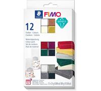 KALANKA-STAEDTLER - Fimo® effect - Set 12 pains pâte à modeler - 25 Grammes - Couleurs assorties - 8013 C12-1