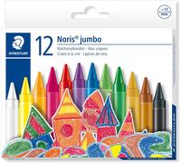 Kalanka-Staedtler - Noris Jumbo 229 - Etui Carton 12 Craies À La Cire Assorties Diam. 12 Mm - 229 12 C12