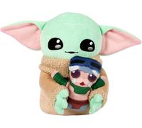 KALANKA-Star Wars Grogu Bad Baby Peluche avec Petit Anzellan et Effets sonores inspirés de la séquence « Bad Baby, no squeezie » de la série Star Wars: The Mandalorian Saison 3, HXV50