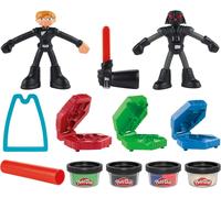 KALANKA-Star Wars Moulage Sabre Laser, Coffret de pâte à Modeler avec 2 Figurines de 10 cm, Noir