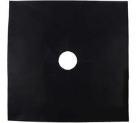 Kalanka-Stovetop Burner Liners, Gas Range Protectors Stove Burner Covers Gas Stove Protectors 6 Pcs/Set Reusable Fiberglass Gas Stove Protector Protective Mat Pad Kitchen Tool (Black)