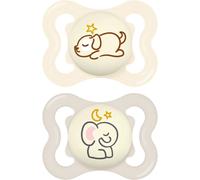 Kalanka- Sucette Supreme Nuit 2-6 Mois (2 Pièces) Coloris Aléatoire ¿ Tétine Pour Nourrisson Phosphorescente En Silicone ¿ Tétine Bébé Idéale Pour Un Bon Développement Bucco-Dentaire