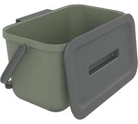 Kalanka-Sundis Loops, Poubelle De Tri Sélectif D¿Intérieur 4l, Rectangulaire, En Plastique Recyclé Vert, Avec Couvercle Et Anse, Idéale Déchets Organiques, Pour Cuisine, Cantine, Restaurant, Salle De