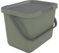 Kalanka-Sundis Loops, Poubelle De Tri Sélectif D`Intérieur 6l, Rectangulaire, En Plastique Recyclé Vert, Avec Couvercle Et Anse, Idéale Déchets Organiques, Pour Cuisine, Cantine, Restaurant, Salle De