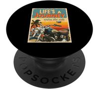 Kalanka-Sunset Biker Lifes A Journey Enjoy The Ride Moto Lover Popsockets Popgrip Adhésif