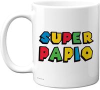 KALANKA-Super Papio Tasse Papa Geschenk ¿ Lustige Geburtstagsgeschenke für Papa, Weihnachten Geschenkidee ¿ 11oz Kaffeetasse Keramik, Mikrowellen Spülmaschinenfest, Geschenk von Sohn Tochter