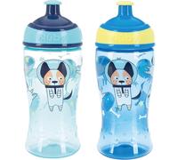 Kalanka-Super Slurp ¿ Tasse Pour Enfants Anti-Fuites Motifs Astronaute 360 Ml +18 Mois 2 Pack
