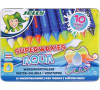 Kalanka-Superwaxies Pastels De Cire Aquarellables - Aquarellables 10 Pièces Dans Un Étui Métallique, 11 Pièces (Paquet De 1), Cire D'abeille Véritable, Étui Pratique, Couleurs Riches Et Couvrantes